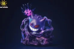 Shadow Ball Gengar & Will-O-Wisp Gengar with LED - Pokemon Resin Statue - sun Studio