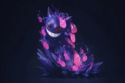Shadow Ball Gengar & Will-O-Wisp Gengar with LED - Pokemon Resin Statue - sun Studio