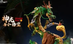 Shenron & Son Goku with LED - Dragon Ball Resin Statue - Blue Dragon Studio