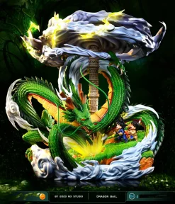 Shenron & Son Goku with LED - Dragon Ball Resin Statue - MX Studios