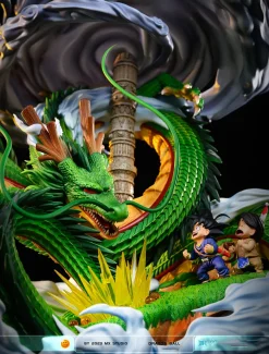 Shenron & Son Goku with LED - Dragon Ball Resin Statue - MX Studios