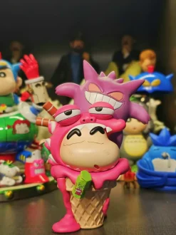 Shin-chan & Gengar Ice Cream - Crayon Shin-chan Pokemon Resin Statue - A.M. Sandsculpture Studios