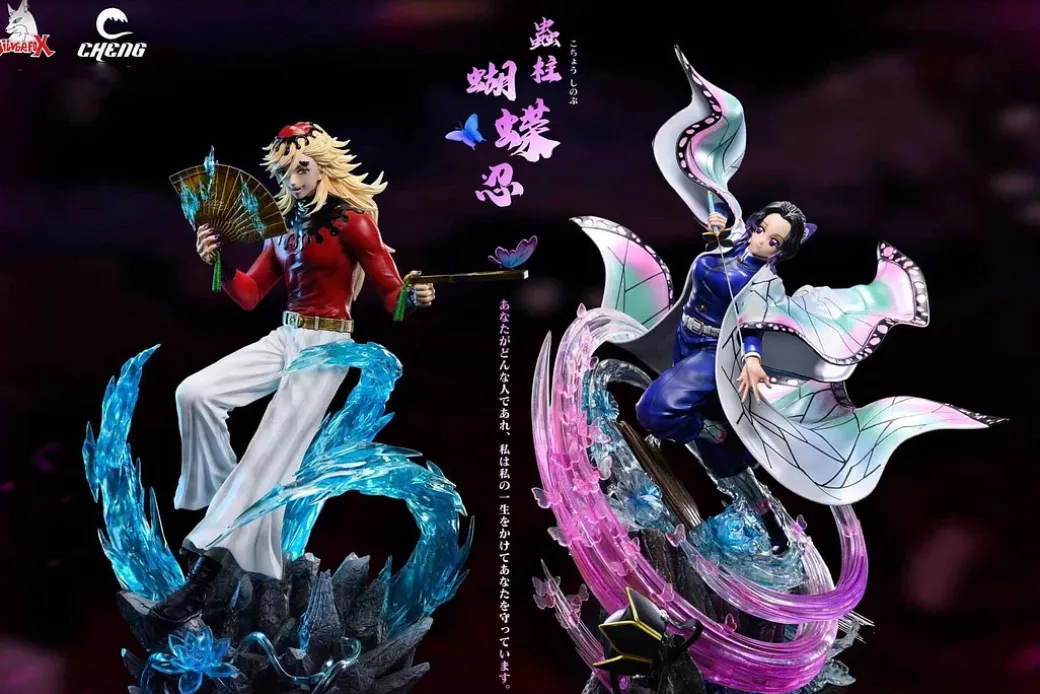 Shinobu Kocho & Doma - Demon Slayer: Kimetsu No Yaiba Resin Statue - Silver Fox Studio