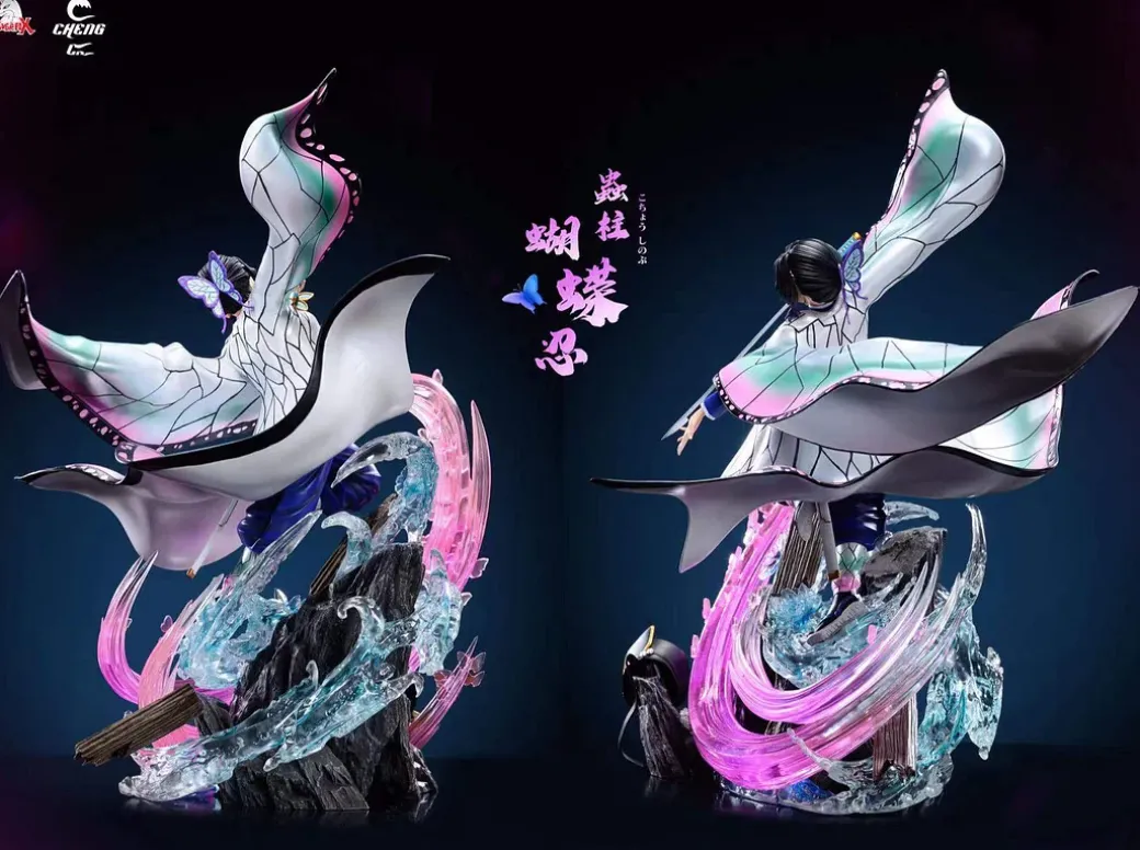 Shinobu Kocho & Doma - Demon Slayer: Kimetsu No Yaiba Resin Statue - Silver Fox Studio