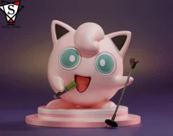 Singing Jigglypuff with LED - Pokemon Resin Statue - Super Studios