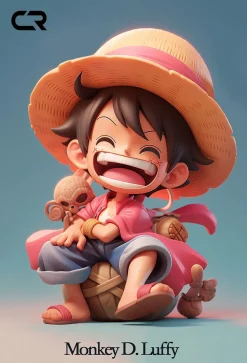Sitting Chibi Ver. Monkey D. Luffy - ONE PIECE Resin Statue - CR-Studio