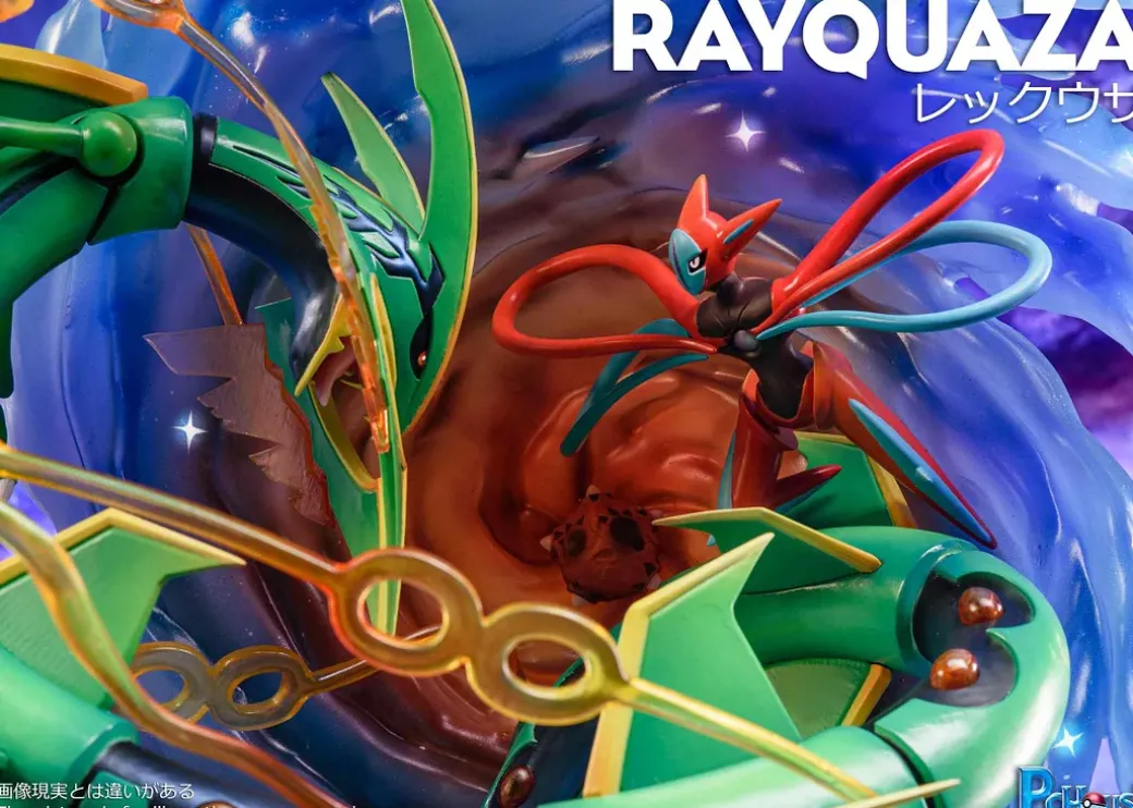Sky Battle Rayquaza with LED - Pokemon Resin Statue - PCHouse Studios