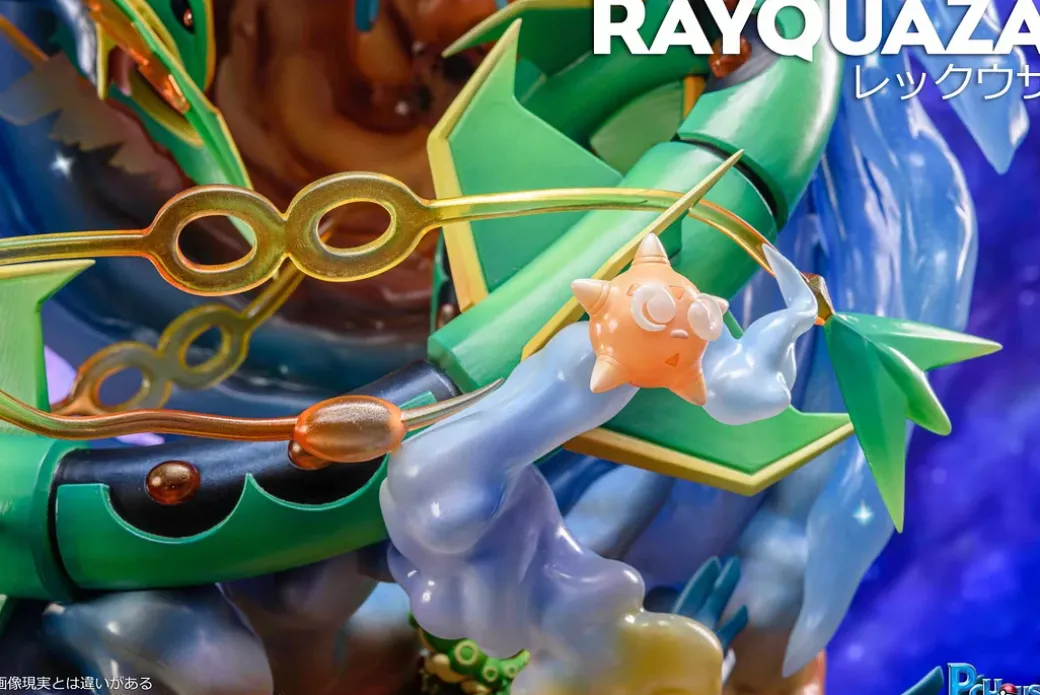 Sky Battle Rayquaza with LED - Pokemon Resin Statue - PCHouse Studios