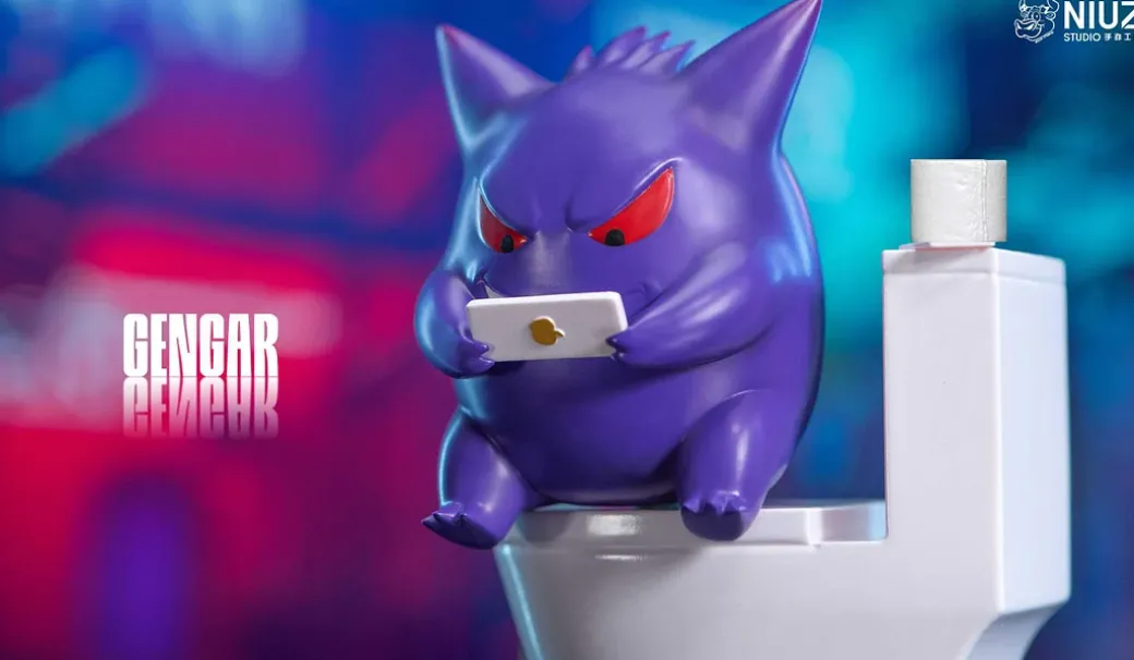 Slacking Off Gengar - Pokemon Resin Statue - NiuZi Studio