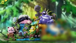 Sleeping Series 009 Gengar Family - Pokemon Resin Statue - DM Studios