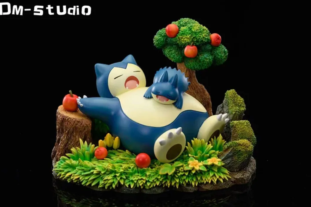 Sleeping Series 010 Snorlax Family - Pokemon Resin Statue - DM Studios