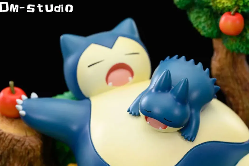 Sleeping Series 010 Snorlax Family - Pokemon Resin Statue - DM Studios