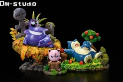 Sleeping Series 010 Snorlax Family - Pokemon Resin Statue - DM Studios