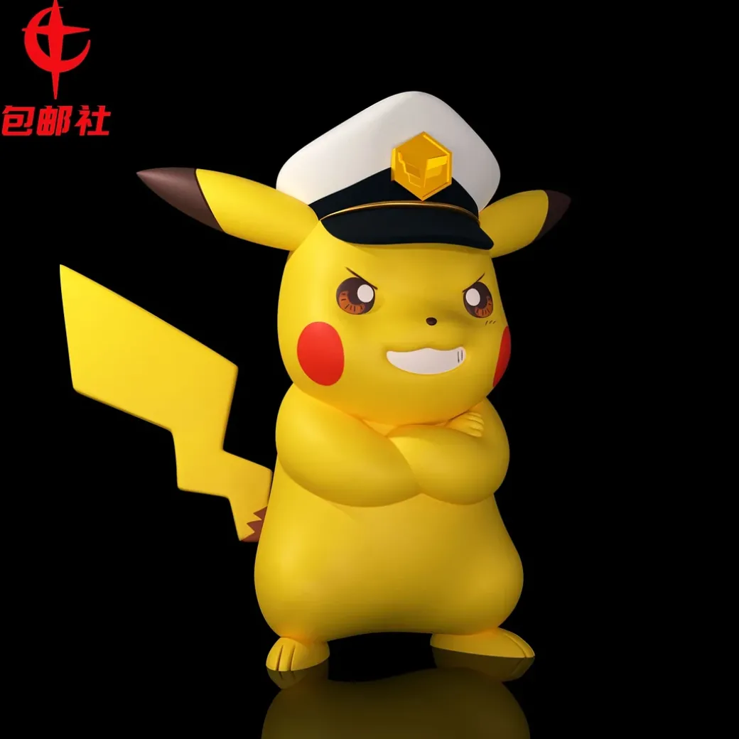 Small & 1/1 Scale Captain Pikachu - Pokemon Resin Statue - BaoYouShe Studio