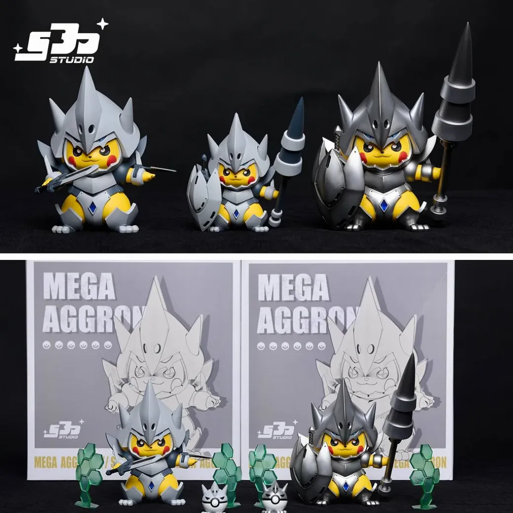 Small & Big Scale Aggron Cosplay Pikachu - Pokemon Resin Statue - SJD Studio
