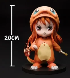 Small & Big Scale Charmander Cosplay Nami with LED - Pokemon ONE PIECE Resin Statue - Cit Studio