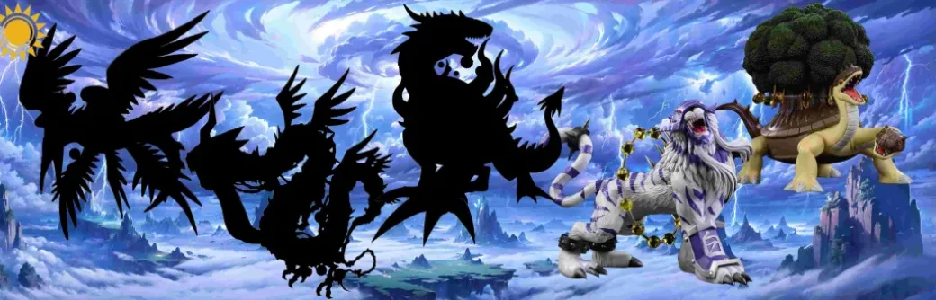 Small & Big Scale Ebonwumon - Digimon Resin Statue - TaiYangMoWan Studio