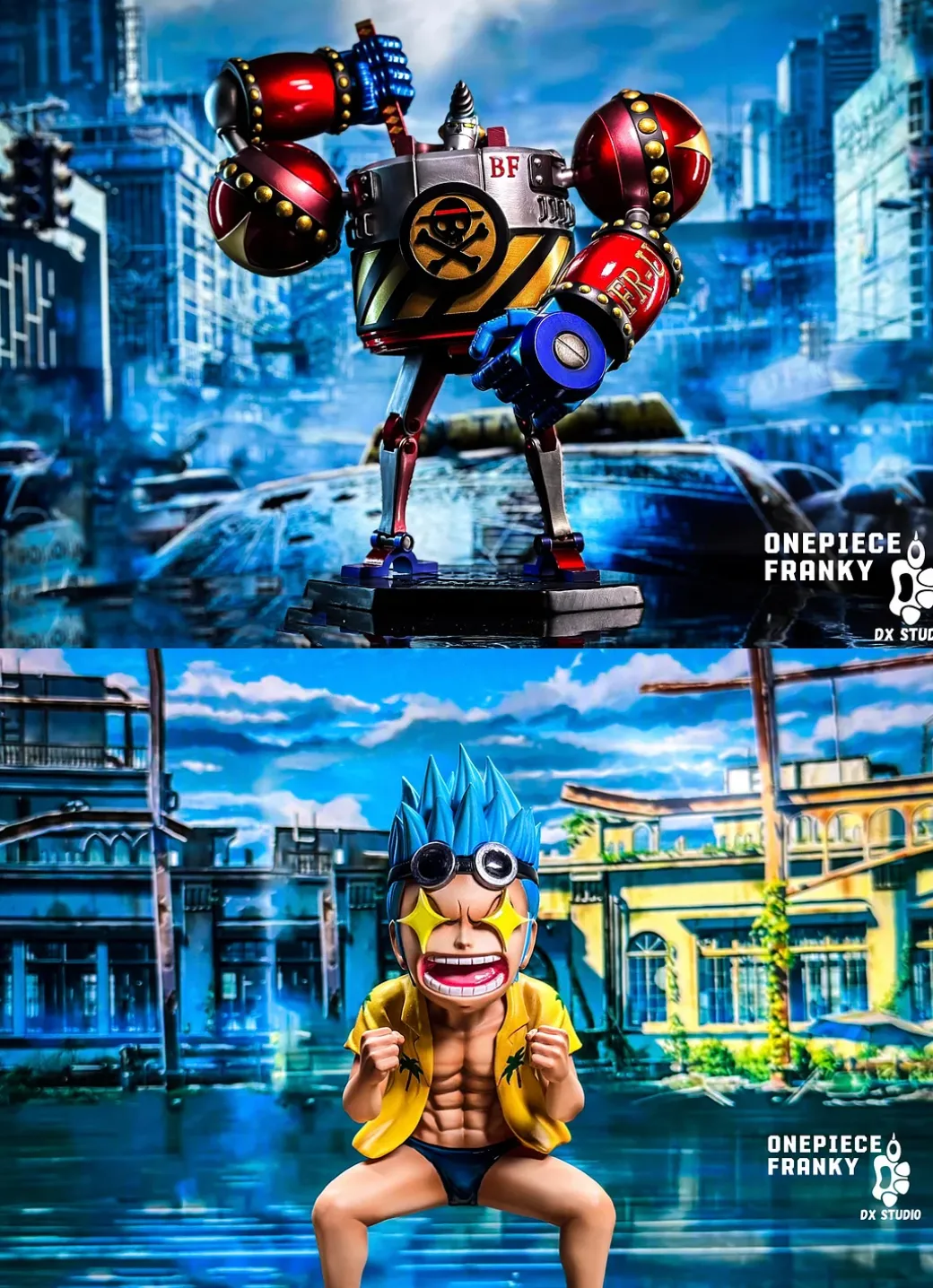 Small & Big Scale General Franky - ONE PIECE Resin Statue - Dx studio