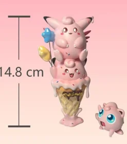 Small & Big Scale Ice Cream Clefairy & Clefable & Jigglypuff - Pokemon Resin Statue - Poker-Studios