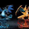 Small & Big Scale Mega Charizard X & Mega Charizard Y - Pokemon Resin Statue - Unlimited Studios