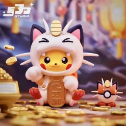 Small & Big Scale Meowth Cosplay Pikachu - Pokemon Resin Statue - SJD Studio