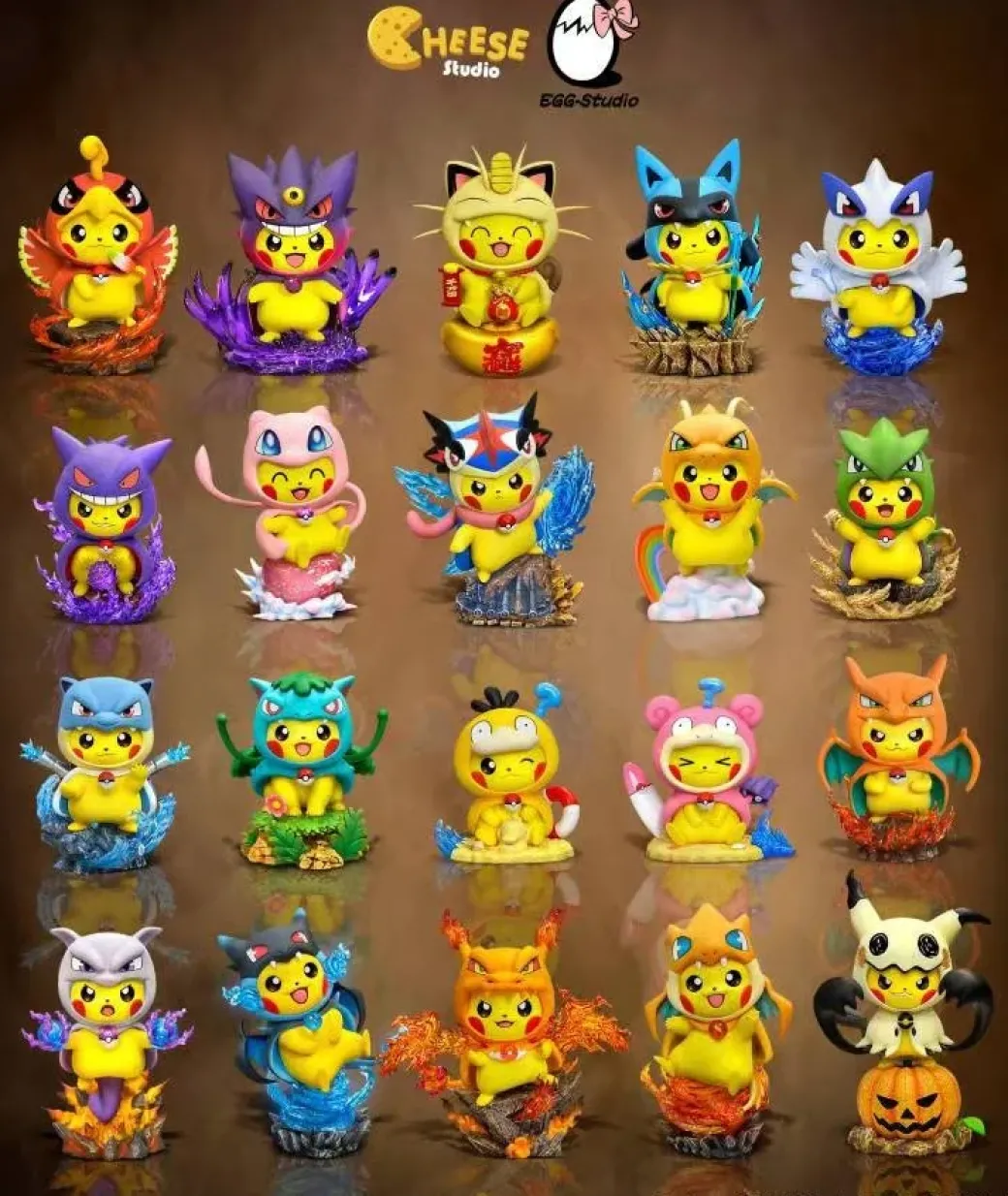 Small & Big Scale Meowth Cosplay Pikachu - Pokemon Resin Statue - CHEESE Studio