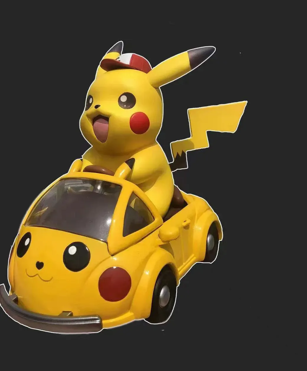 Small & Big Scale Pikachu with Pikachu Car - Pokemon Resin Statue - sun Studio