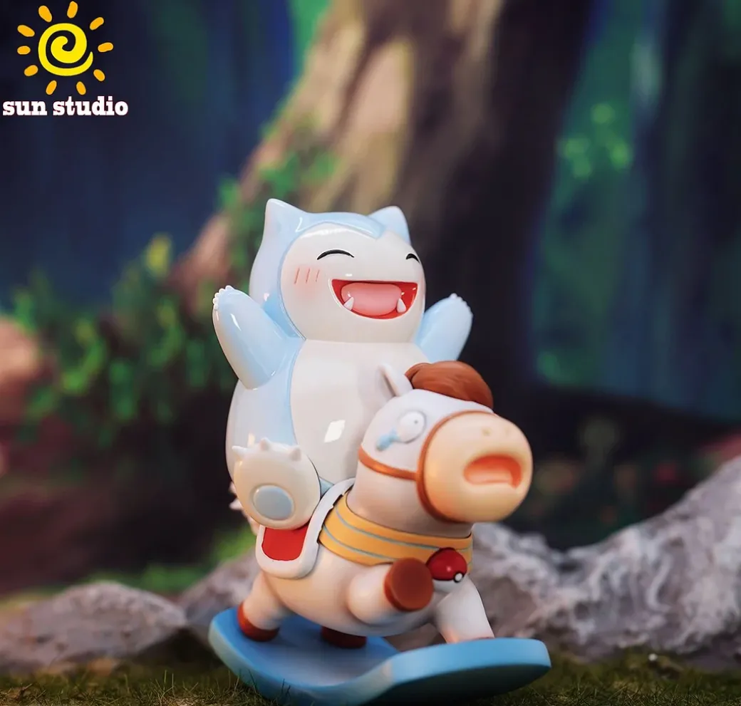 Small & Big Scale Rocking Horse Snorlax - Pokemon Resin Statue - sun Studio