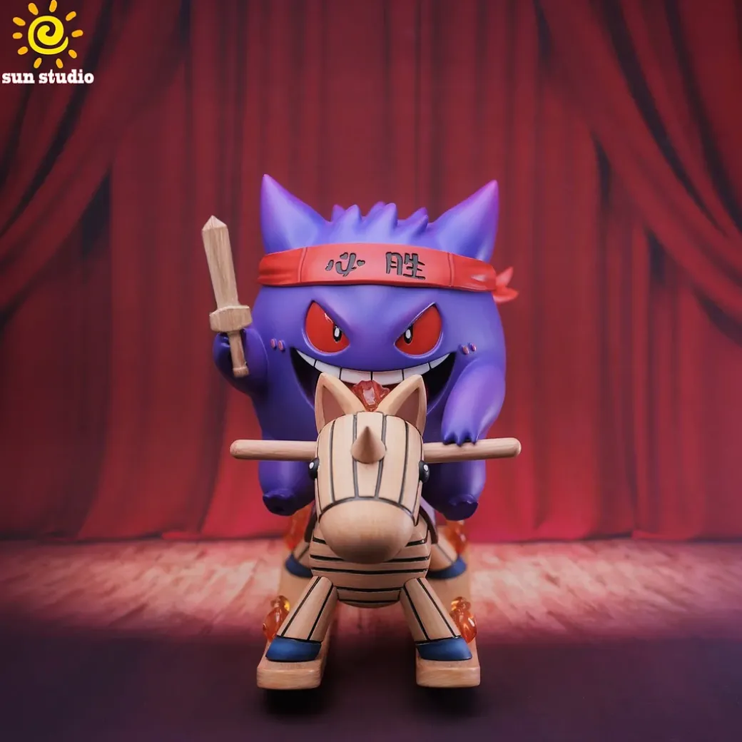 Small & Big Scale Rocking Horse Gengar - Pokemon Resin Statue - sun Studio