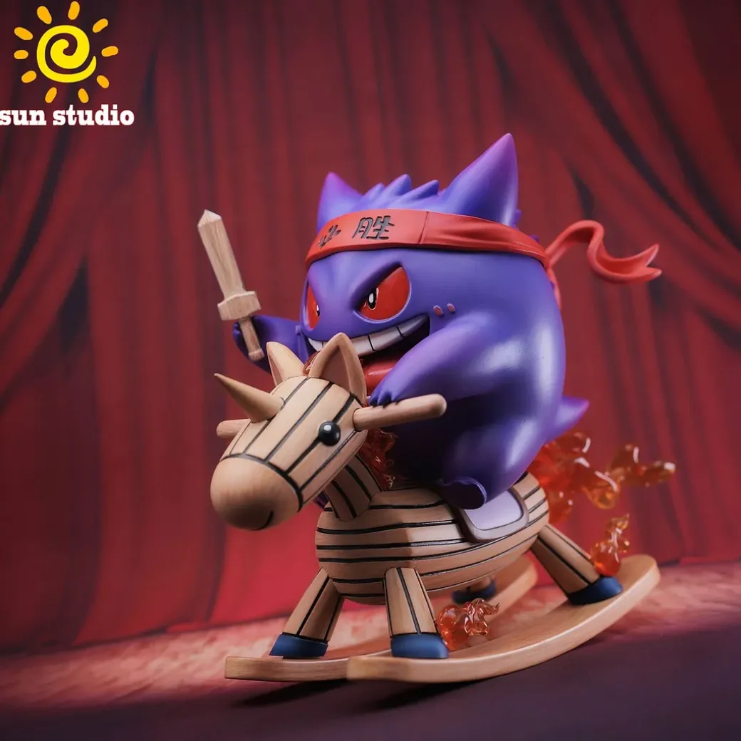 Small & Big Scale Rocking Horse Gengar - Pokemon Resin Statue - sun Studio