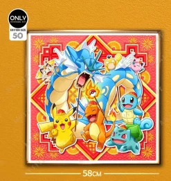 Small & Big Size Decorative Paint of Chinese New Year Special Ver. Pokemon - Pokemon Decorative Painting - Mystical Art Studios