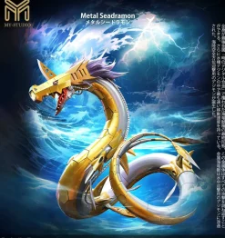 Small & Plus Scale Metal Seadramon & Chaos Seadramon - Digimon Resin Statue - My-Studio