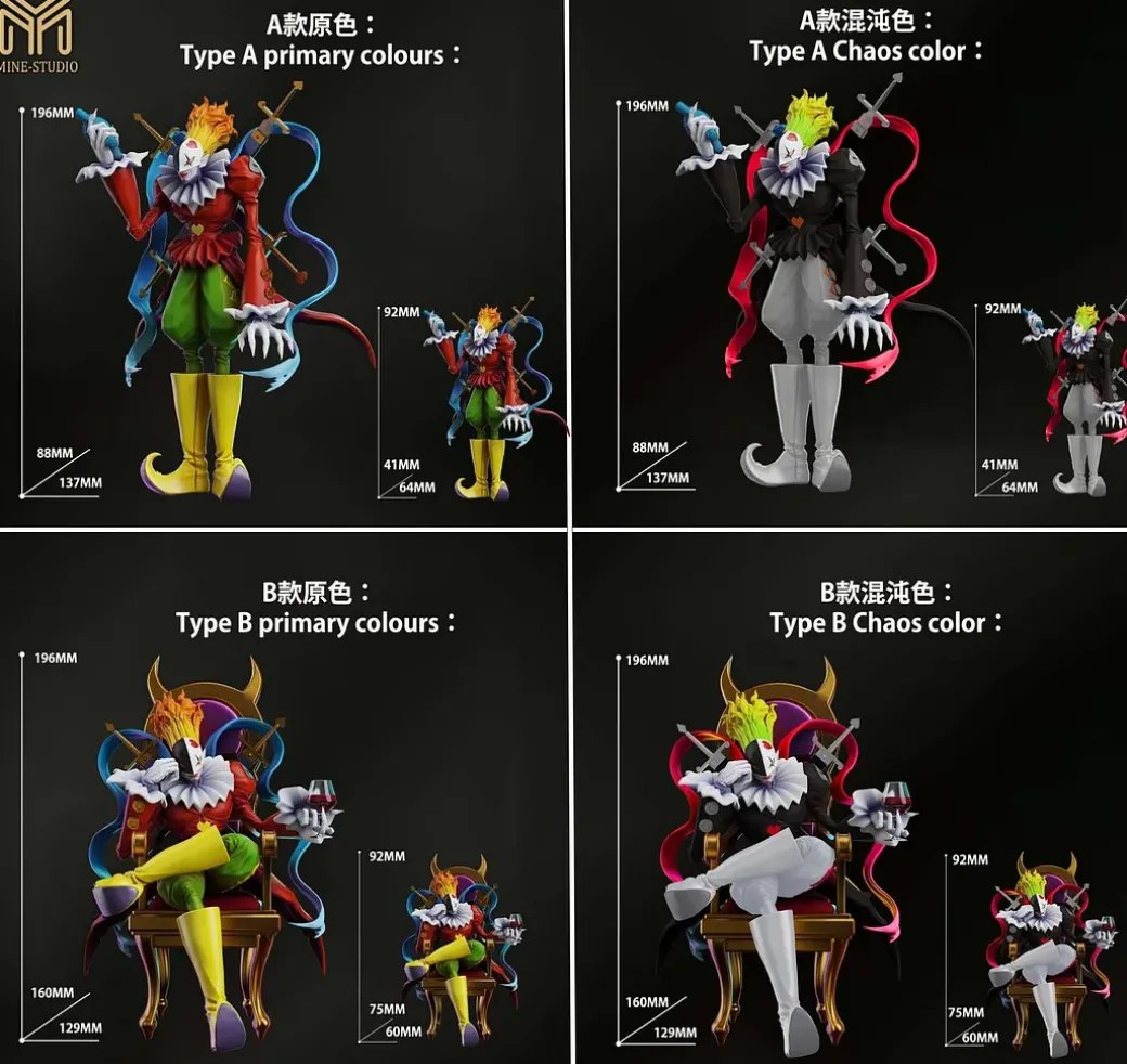 Small & Plus Scale Piedmon & Chaos Piedmon - Digimon Resin Statue - My-Studio