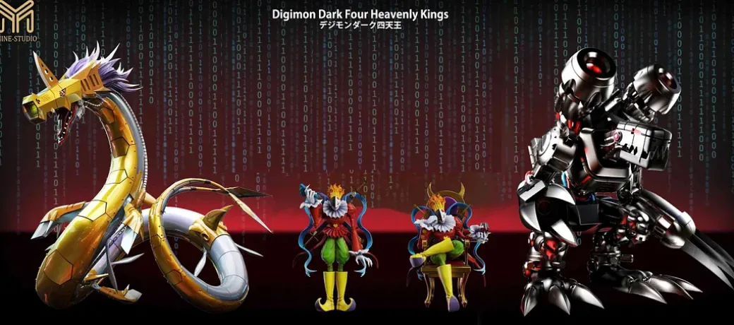 Small & Plus Scale Piedmon & Chaos Piedmon - Digimon Resin Statue - My-Studio