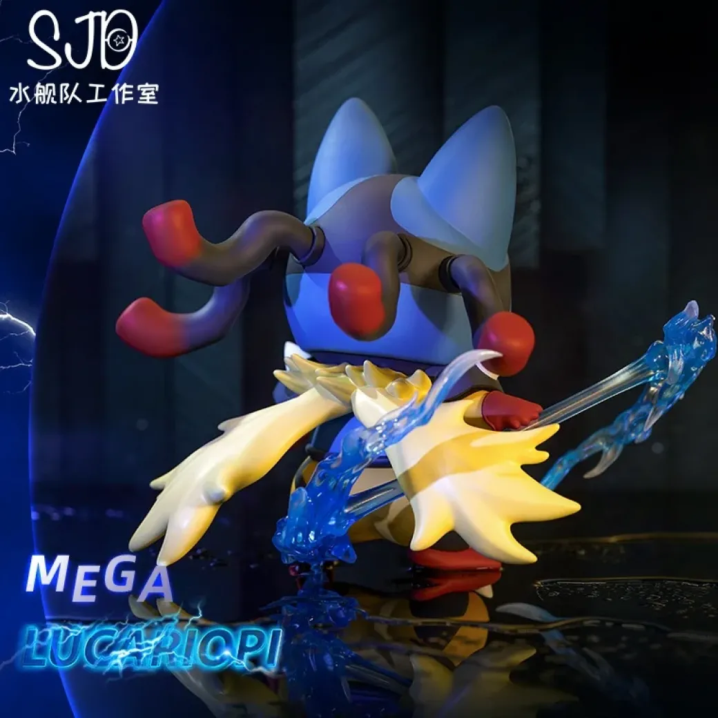Small Scale Original Colour Mega Lucario Cosplay Pikachu - Pokemon Resin Statue - SJD Studio
