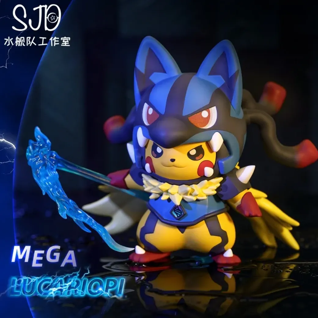Small Scale Original Colour Mega Lucario Cosplay Pikachu - Pokemon Resin Statue - SJD Studio