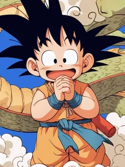 Son Goku & Shenron Decorative Painting - Dragon Ball - Xingkong Studio