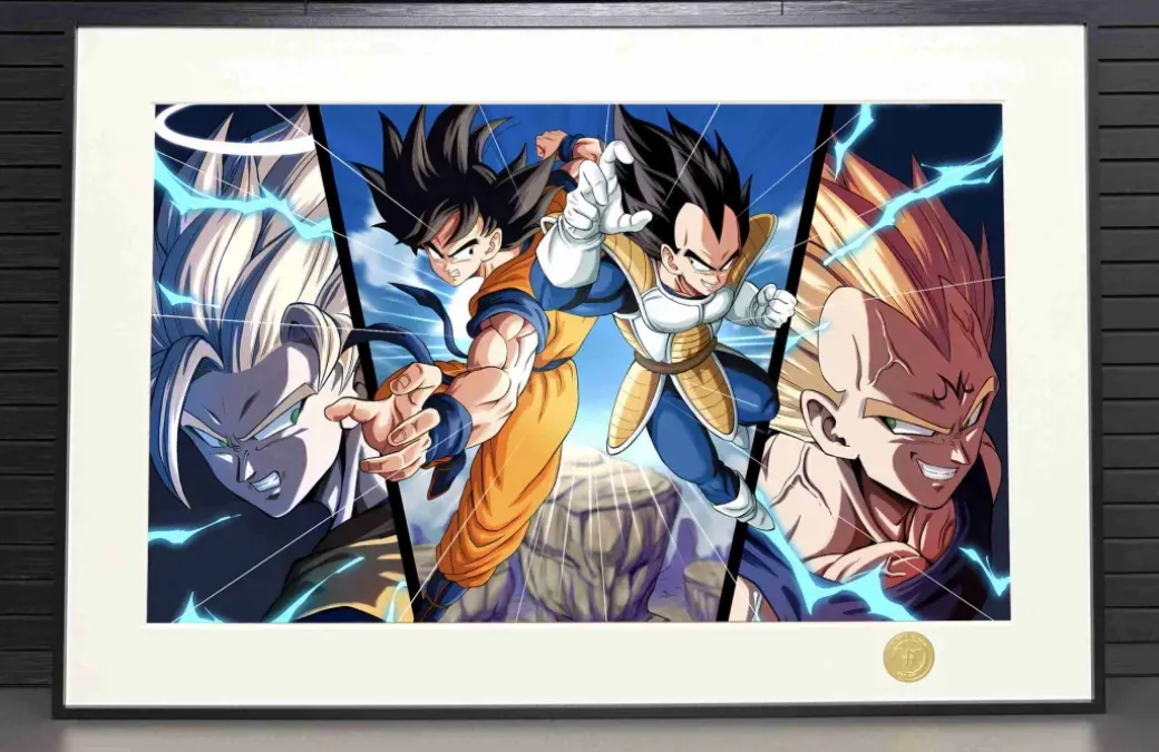 Son Goku & Vegeta Decorative Painting - Dragon Ball - H-TWO Studio