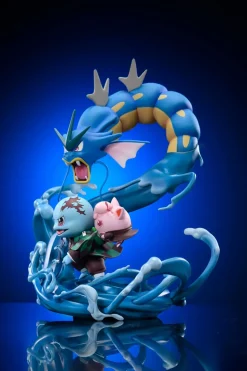 Squirtle Cosplay Tanjiro Kamado & Jigglypuff Cosplay Nezuko Kamado - Pokemon Demon Slayer: Kimetsu no Yaiba Resin Statue - Midnight Studio