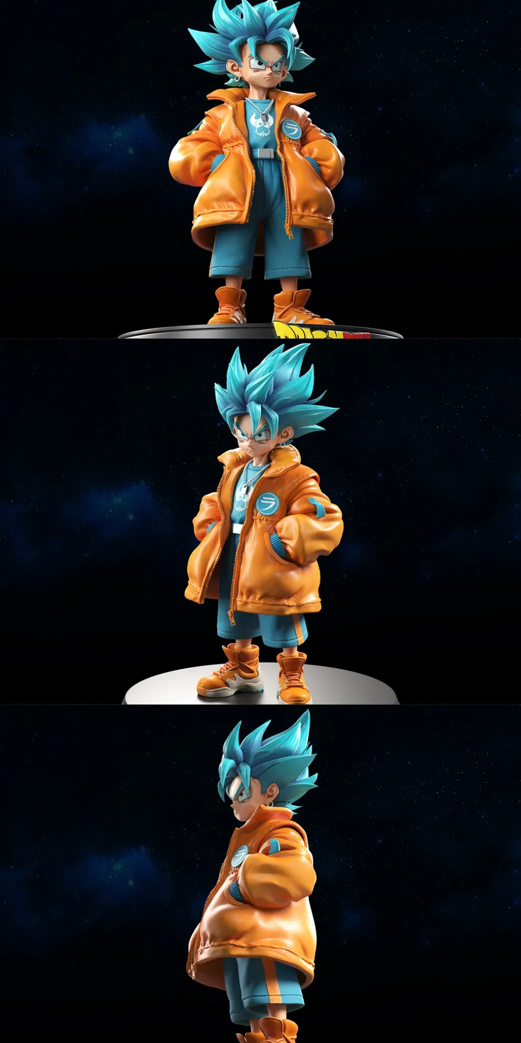 Standing Fashion Super Saiyan Blue Son Goku - Dragon Ball Resin Statue - GuaiLi Studio