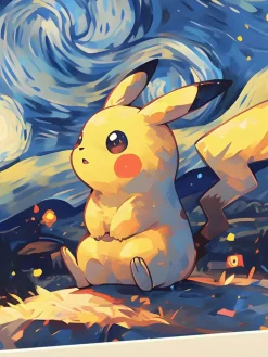 Starry Sky Pikachu Decorative Painting - Pokemon - Xingkong Studio