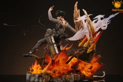 Street Battle Levi Ackerman with LED - Attack On Titan Resin Statue - Model Power Studio