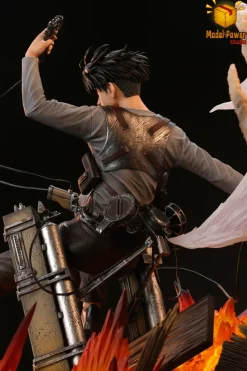 Street Battle Levi Ackerman with LED - Attack On Titan Resin Statue - Model Power Studio