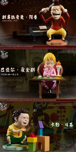 Super Rookie Childhood Series Scratchmen Apoo & Basil Hawkins & Capone Bege - ONE PIECE Resin Statue - Black Cat-Studio