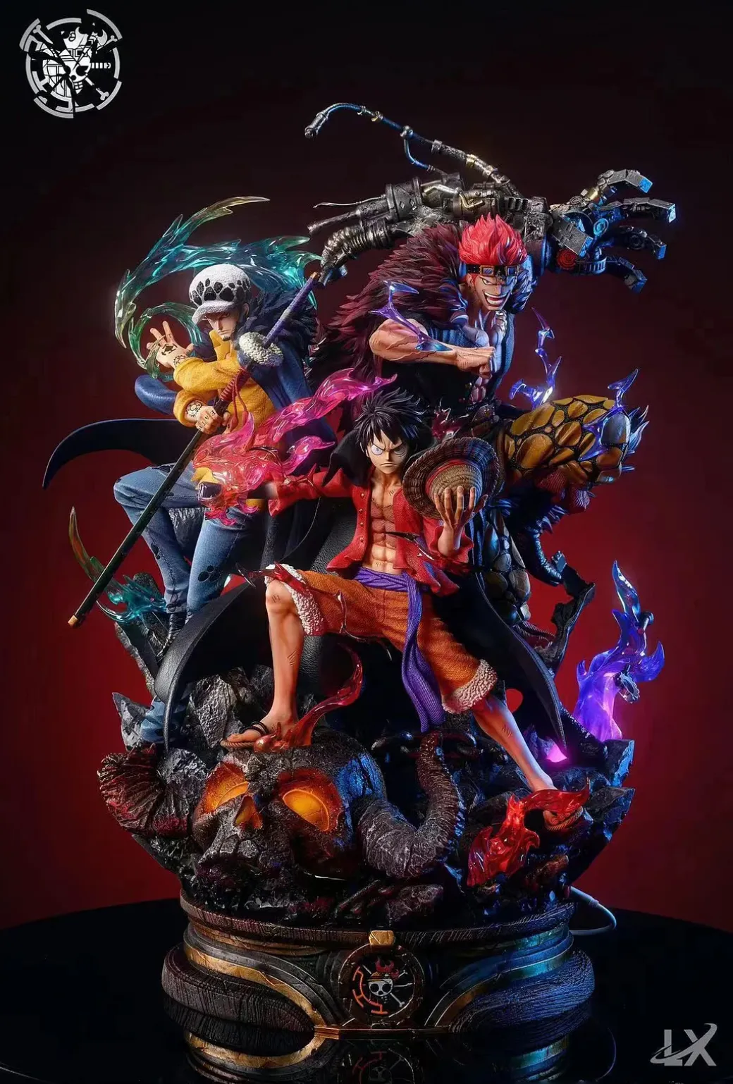Super Rookie Three Captain Monkey D. Luffy, Trafalgar D. Water Law & Eustass Kid with LED - ONE PIECE Resin Statue - LX-Studios