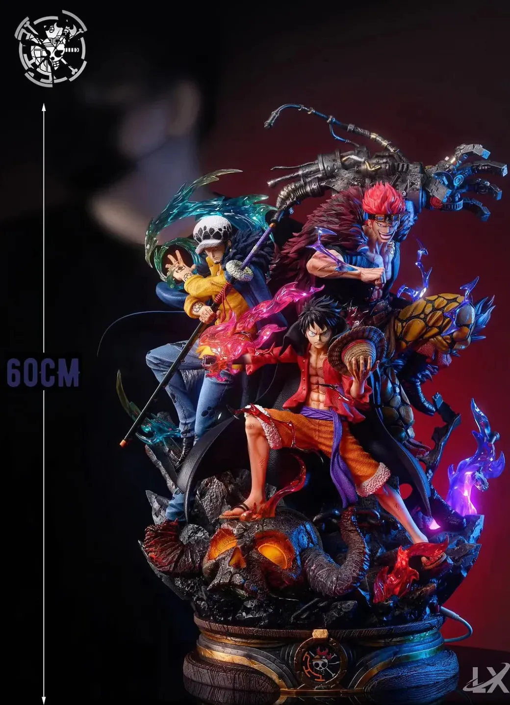 Super Rookie Three Captain Monkey D. Luffy, Trafalgar D. Water Law & Eustass Kid with LED - ONE PIECE Resin Statue - LX-Studios