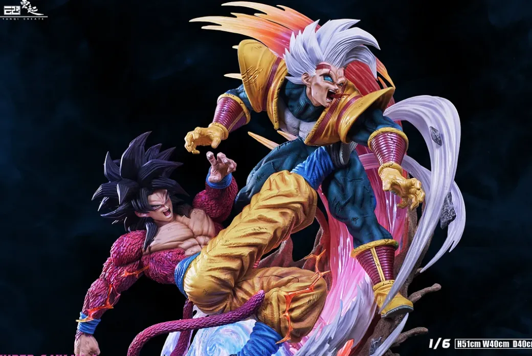 Super Saiyan 4 Son Goku with LED - Dragon Ball Resin Statue - YUNQI Studios