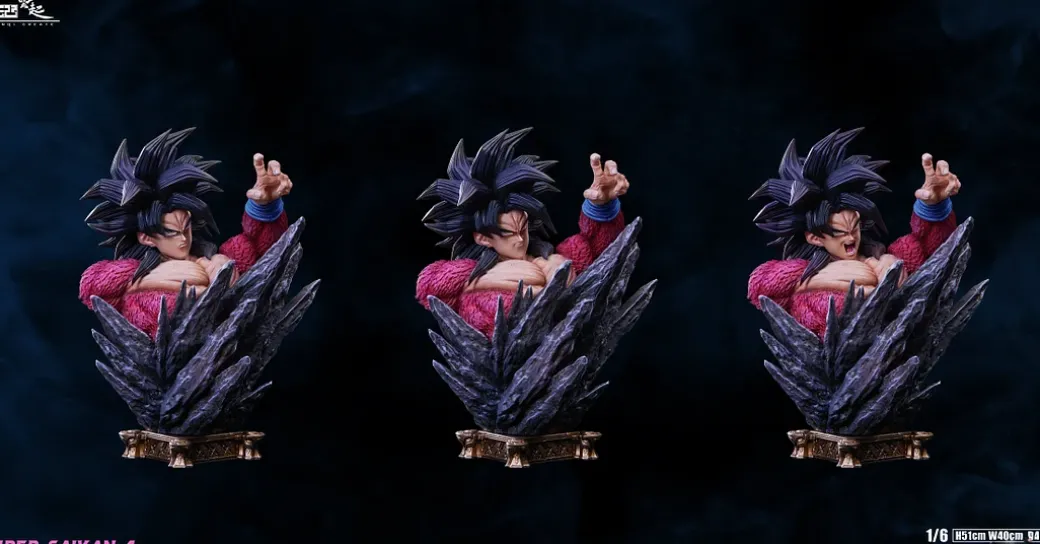 Super Saiyan 4 Son Goku with LED - Dragon Ball Resin Statue - YUNQI Studios