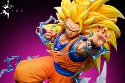 Super Saiyan 3 Son Goku with LED - Dragon Ball Resin Statue - KING Studio