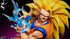 Super Saiyan 3 Son Goku with LED - Dragon Ball Resin Statue - KING Studio